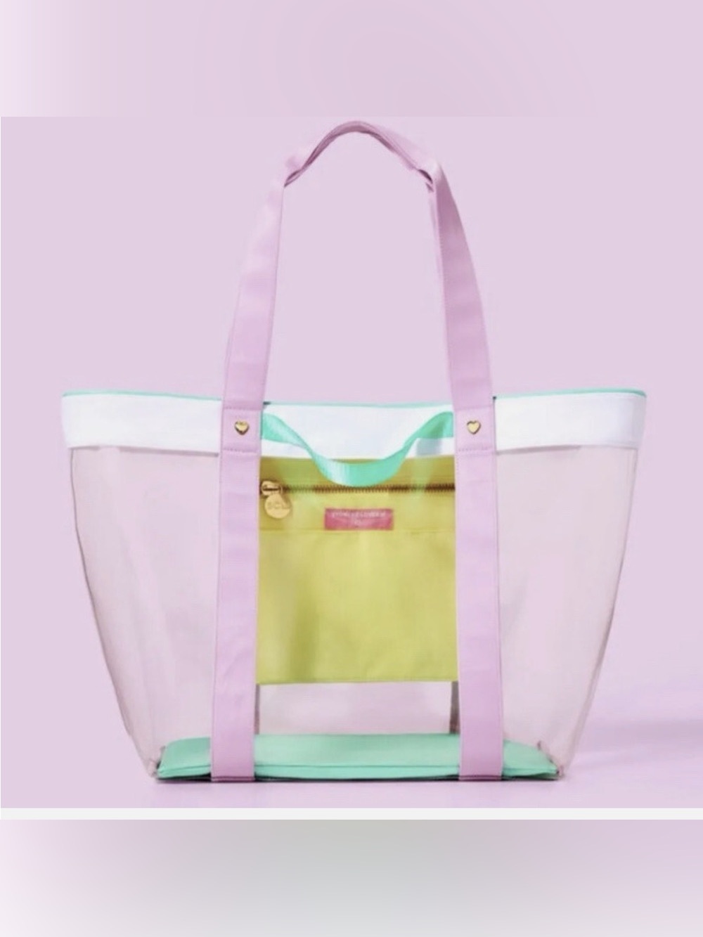 Stoney Clover Lane x Target Transparent Beach Tote Bag in Clear/Lavender